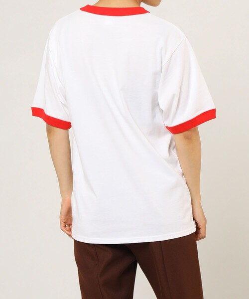 FREAK'S STORE（フリークスストア）の「VINTAGEリンガーTEE/ヴィンテージリンガーTシャツ（Tシャツ/カットソー・レディース・ネイビー/レッド・ﾌﾘ-）」の6枚目の写真