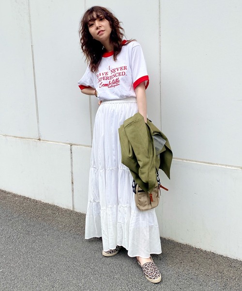 FREAK'S STORE（フリークスストア）の「VINTAGEリンガーTEE/ヴィンテージリンガーTシャツ（Tシャツ/カットソー・レディース・ネイビー/レッド・ﾌﾘ-）」の19枚目の写真