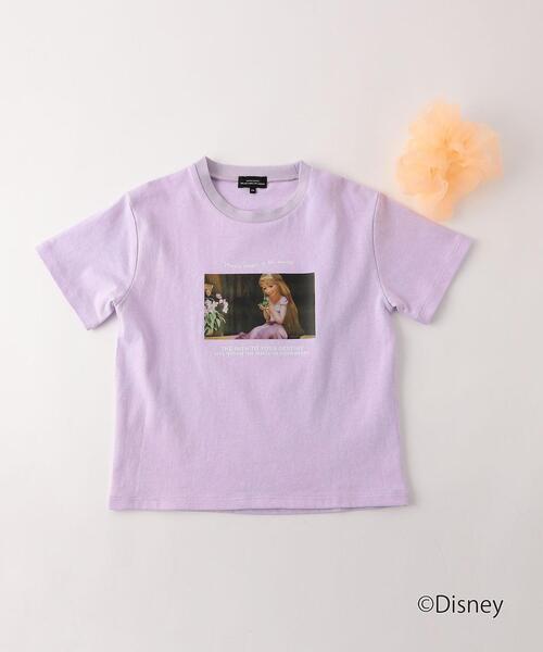 別注 プリントtシャツ ディズニープリンセス Tシャツ カットソー Green Label セール シュシュ付き Label トップス Relaxing グリーンレーベルリラクシング のファッション