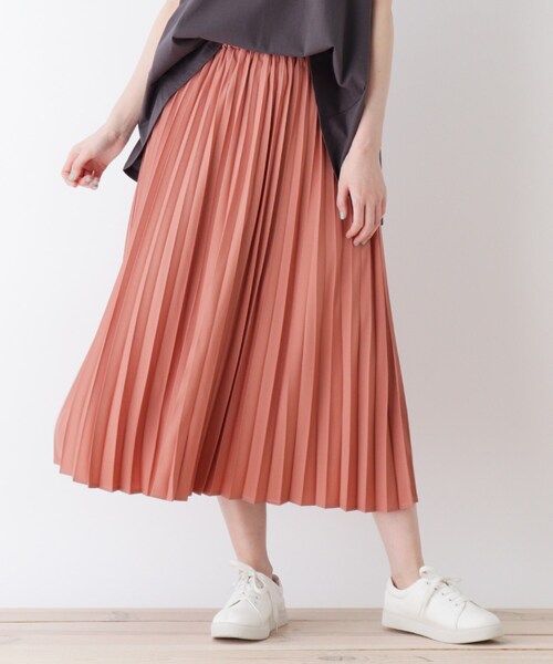 DRESKIP(ドレスキップ)の「◆プリーツスカート(スカート・レディース・ナチュラル/ブラウン系その他/ダークオレンジ/ネイビー系1・02/03/04)」の4枚目の写真
