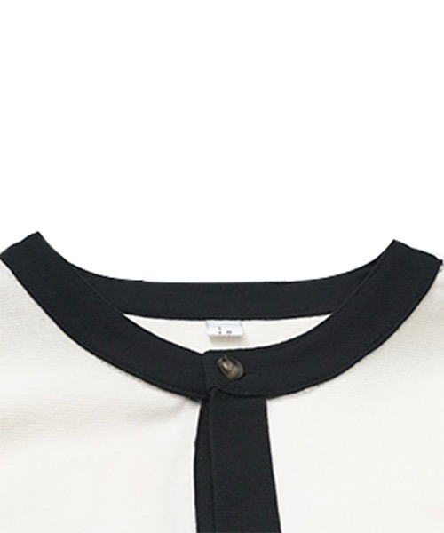 WESTBOY（ウエストボーイ）の「【WB ORIGINALS】No-collar Half-sleeve Shirt WO21S404TP（シャツ/ブラウス・メンズ・ホワイト/ブラック・S/M/L）」の7枚目の写真