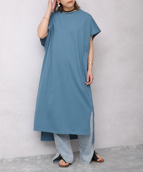 ap retro(アプレトロ)の「フレンチスリーブカットワンピース【ZOZO限定アイテム】(ワンピース・レディース・チャコールグレー/ライトブルー/ブラック/ベージュ/カーキ/アイボリー/ブルーグリーン/ライトベージュ・FREE)」の1枚目の写真