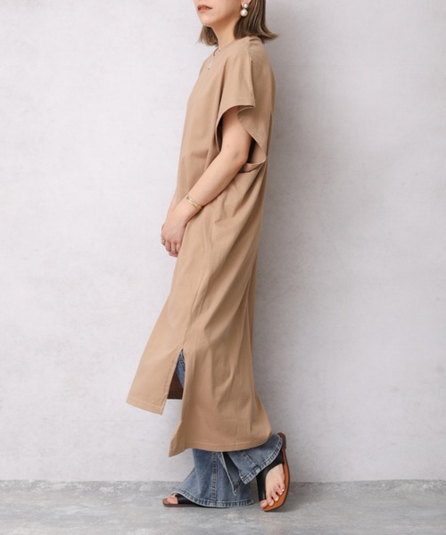 ap retro(アプレトロ)の「フレンチスリーブカットワンピース【ZOZO限定アイテム】(ワンピース・レディース・チャコールグレー/ライトブルー/ブラック/ベージュ/カーキ/アイボリー/ブルーグリーン/ライトベージュ・FREE)」の13枚目の写真