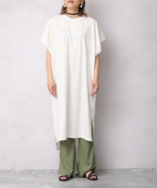 ap retro(アプレトロ)の「フレンチスリーブカットワンピース【ZOZO限定アイテム】(ワンピース・レディース・チャコールグレー/ライトブルー/ブラック/ベージュ/カーキ/アイボリー/ブルーグリーン/ライトベージュ・FREE)」の22枚目の写真