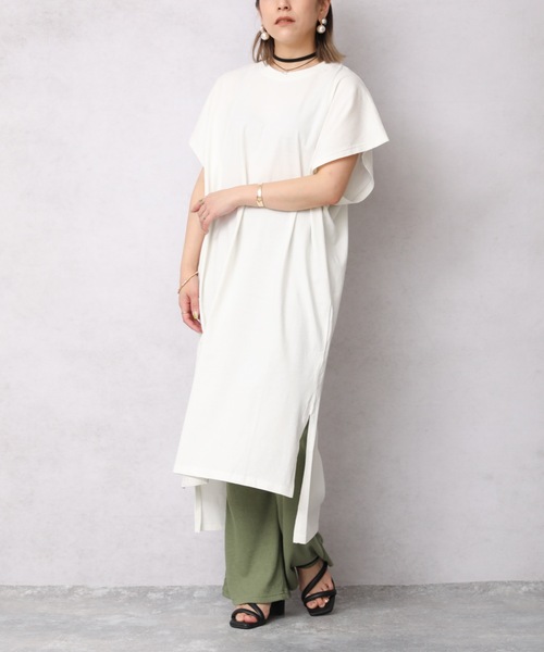 ap retro(アプレトロ)の「フレンチスリーブカットワンピース【ZOZO限定アイテム】(ワンピース・レディース・チャコールグレー/ライトブルー/ブラック/ベージュ/カーキ/アイボリー/ブルーグリーン/ライトベージュ・FREE)」の9枚目の写真