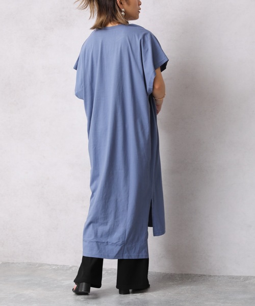 ap retro(アプレトロ)の「フレンチスリーブカットワンピース【ZOZO限定アイテム】(ワンピース・レディース・チャコールグレー/ライトブルー/ブラック/ベージュ/カーキ/アイボリー/ブルーグリーン/ライトベージュ・FREE)」の17枚目の写真