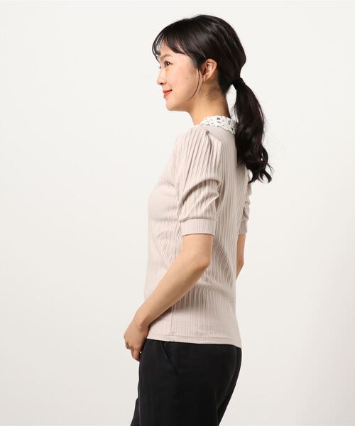 LODISPOTTO（ロディスポット）の「レースカラーLadyカットソー（Tシャツ/カットソー・レディース・ベージュ/ブラック/ホワイト・MEDIUM）」の14枚目の写真