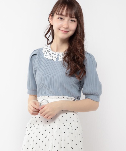 LODISPOTTO（ロディスポット）の「レースカラーLadyカットソー（Tシャツ/カットソー・レディース・ベージュ/ブラック/ホワイト・MEDIUM）」の12枚目の写真