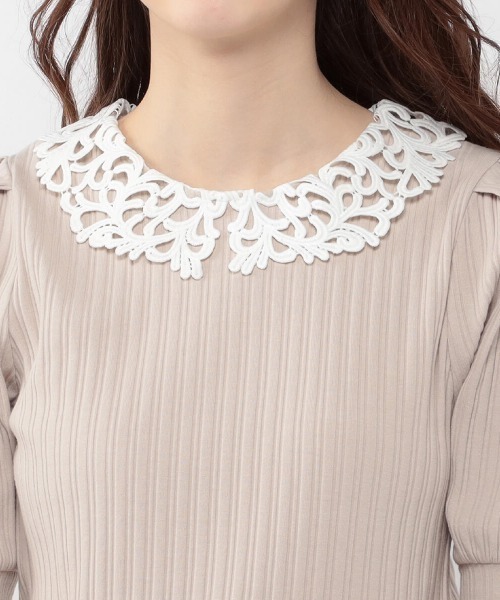 LODISPOTTO（ロディスポット）の「レースカラーLadyカットソー（Tシャツ/カットソー・レディース・ベージュ/ブラック/ホワイト・MEDIUM）」の10枚目の写真