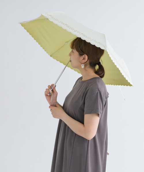 【KATHARINE ROSS】nifty colors 遮蔽率99.9%ヒートカットわらわらネコ晴雨兼用折りたたみ日傘 WEB限定