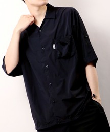 【JRD by JARLD】ストレッチナイロン 5分袖オープンカラーシャツ