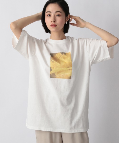 LOWRYS FARM（ローリーズファーム）の「フォトＢＩＧＴＥＥＳＳ　948732（Tシャツ/カットソー・レディース・ホワイト/チャコールグレー/オフホワイト・FREE）」の2枚目の写真