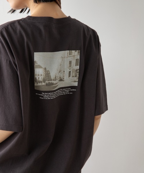 LOWRYS FARM（ローリーズファーム）の「フォトＢＩＧＴＥＥＳＳ　948732（Tシャツ/カットソー・レディース・ホワイト/チャコールグレー/オフホワイト・FREE）」の20枚目の写真