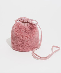 CHILD WOMAN | WOOL混ボア　ミニ巾着ショルダーBAG(ショルダーバッグ)