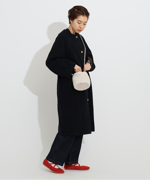 CHILD WOMAN（チャイルドウーマン）の「WOOL混ボア　ミニ巾着ショルダーBAG（ショルダーバッグ・レディース・アイボリー/ピンク/グリーン・FREE）」の13枚目の写真