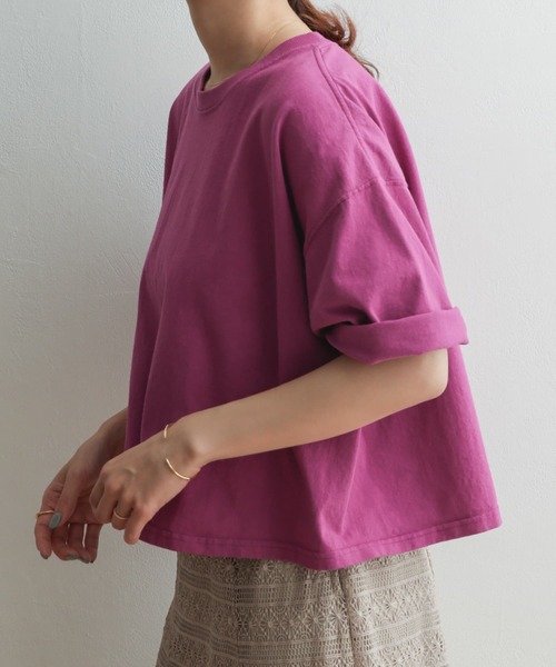 URBAN RESEARCH DOORS(アーバンリサーチドアーズ)の「『別注』Goodwear×DOORS クロップドTシャツ(Tシャツ/カットソー・レディース・ナチュラル/ピンク/ブラウン/グレー・ONE)」の4枚目の写真