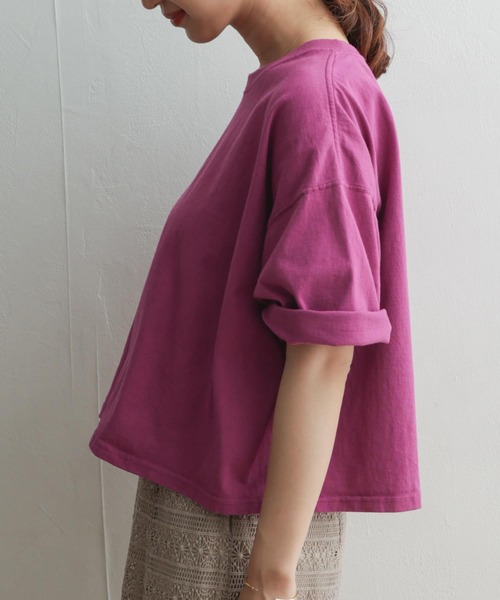 URBAN RESEARCH DOORS(アーバンリサーチドアーズ)の「『別注』Goodwear×DOORS クロップドTシャツ(Tシャツ/カットソー・レディース・ナチュラル/ピンク/ブラウン/グレー・ONE)」の10枚目の写真