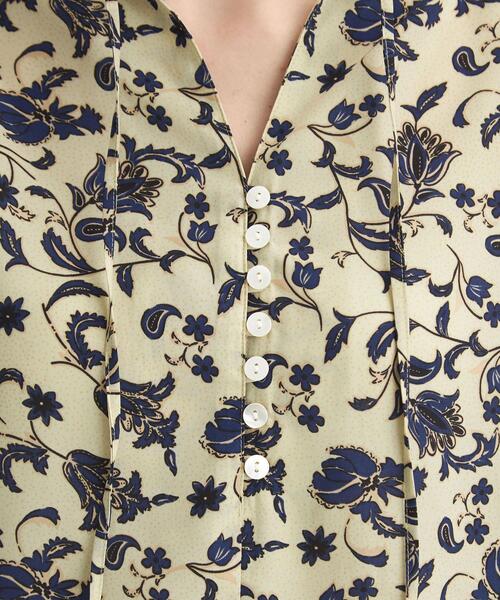 green label relaxing（グリーンレーベルリラクシング）の「ヴィンテージ フラワー プリント ブラウス（シャツ/ブラウス・レディース・ネイビー/オフホワイト・FREE）」の10枚目の写真