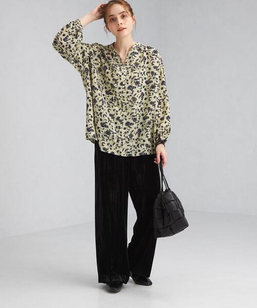 green label relaxing（グリーンレーベルリラクシング）の「ヴィンテージ フラワー プリント ブラウス（シャツ/ブラウス・レディース・ネイビー/オフホワイト・FREE）」の11枚目の写真