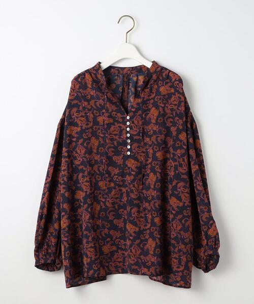 green label relaxing（グリーンレーベルリラクシング）の「ヴィンテージ フラワー プリント ブラウス（シャツ/ブラウス・レディース・ネイビー/オフホワイト・FREE）」の16枚目の写真