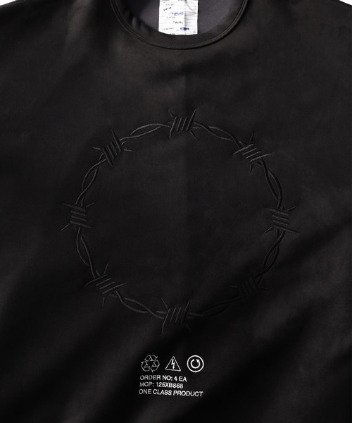 SHAREEF(シャリーフ)の「"BARBED WIRE" MICRO SUEDE SWEAT(スウェット・メンズ・ブラック/グレー・3/2/1)」の3枚目の写真