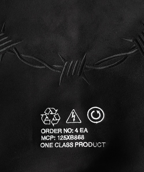 SHAREEF(シャリーフ)の「"BARBED WIRE" MICRO SUEDE SWEAT(スウェット・メンズ・ブラック/グレー・3/2/1)」の5枚目の写真