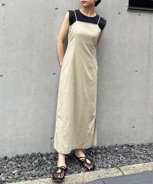 frunco（フランコ）の「ペンシルキャミワンピ（ワンピース・レディース・ブラック/ブラウン/グリーン・FREE）」の5枚目の写真