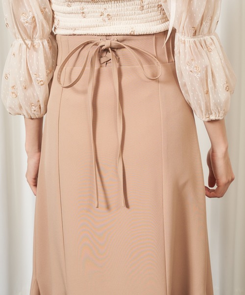 MIIA（ミーア）の「バックレースアップスカート（スカート・レディース・ベージュ/パープル/ドット・FREE）」の13枚目の写真