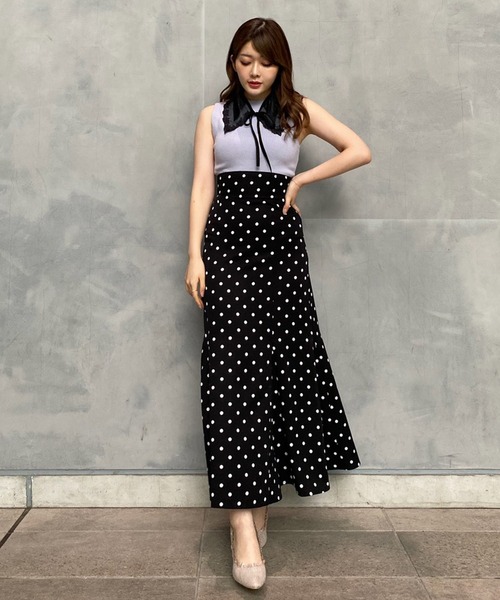 MIIA（ミーア）の「バックレースアップスカート（スカート・レディース・ベージュ/パープル/ドット・FREE）」の21枚目の写真