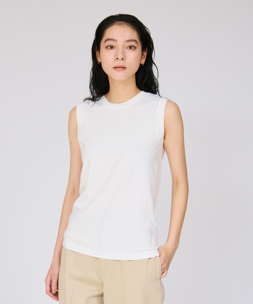 HANES(ヘインズ)の「【Hanes/ヘインズ】レディース ジャパンフィットフォーハー【2枚組】スリーブレスTシャツ 5.3oz(Tシャツ/カットソー・レディース・その他3・MEDIUM/LARGE)」の1枚目の写真