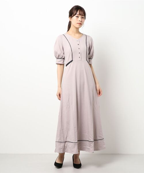ADIRA(アディラ)の「ハイショクカットワンピ(ワンピース・レディース・ベージュ/ピンク・MEDIUM)」の18枚目の写真