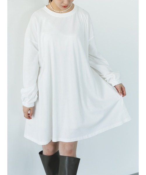 SLURR(スラ―)の「オーガニックコットンボリュームスリーブチュニック(Tシャツ/カットソー・レディース・ホワイト・FREE)」の13枚目の写真