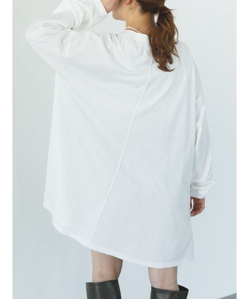 SLURR(スラ―)の「オーガニックコットンボリュームスリーブチュニック(Tシャツ/カットソー・レディース・ホワイト・FREE)」の6枚目の写真