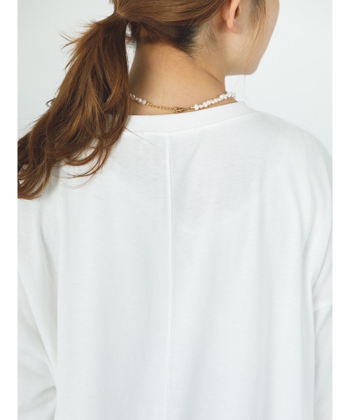 SLURR(スラ―)の「オーガニックコットンボリュームスリーブチュニック(Tシャツ/カットソー・レディース・ホワイト・FREE)」の10枚目の写真