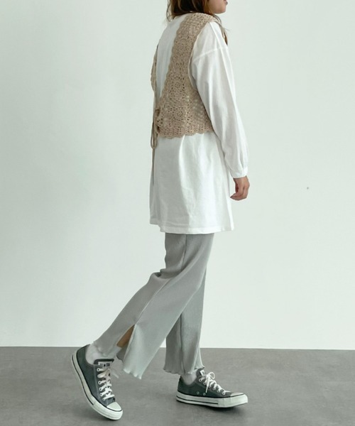 SLURR(スラ―)の「オーガニックコットンボリュームスリーブチュニック(Tシャツ/カットソー・レディース・ホワイト・FREE)」の12枚目の写真