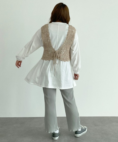 SLURR(スラ―)の「オーガニックコットンボリュームスリーブチュニック(Tシャツ/カットソー・レディース・ホワイト・FREE)」の17枚目の写真