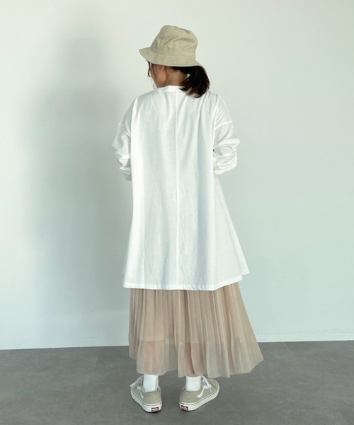 SLURR(スラ―)の「オーガニックコットンボリュームスリーブチュニック(Tシャツ/カットソー・レディース・ホワイト・FREE)」の19枚目の写真