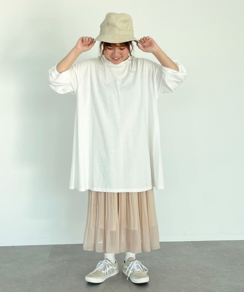 SLURR(スラ―)の「オーガニックコットンボリュームスリーブチュニック(Tシャツ/カットソー・レディース・ホワイト・FREE)」の14枚目の写真