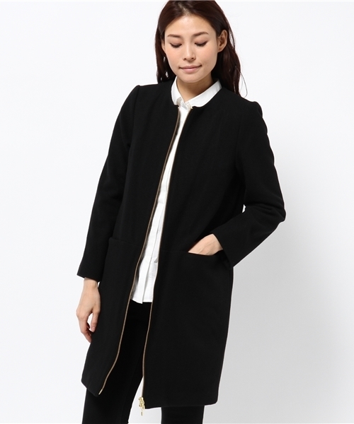 LOUNGEDRESS（ラウンジドレス）の「ノーカラーコート（その他アウター・レディース・ロイヤルブルー/ブラック・ﾌﾘ-）」の16枚目の写真