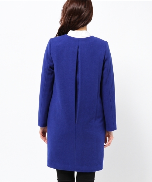 LOUNGEDRESS（ラウンジドレス）の「ノーカラーコート（その他アウター・レディース・ロイヤルブルー/ブラック・ﾌﾘ-）」の7枚目の写真