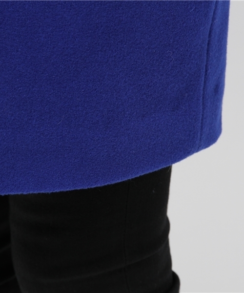LOUNGEDRESS（ラウンジドレス）の「ノーカラーコート（その他アウター・レディース・ロイヤルブルー/ブラック・ﾌﾘ-）」の3枚目の写真