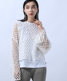 HARE | カギバリアミショートプルオーバー(HARE)(ニット/セーター)