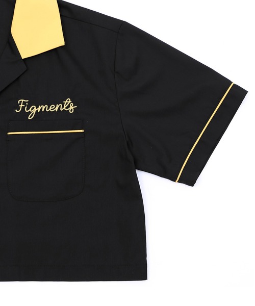 Figments(フィグメンツ)の「クロップドボーリングシャツ(シャツ/ブラウス・レディース・ブラック/ピンク/ブルー・FREE)」の11枚目の写真