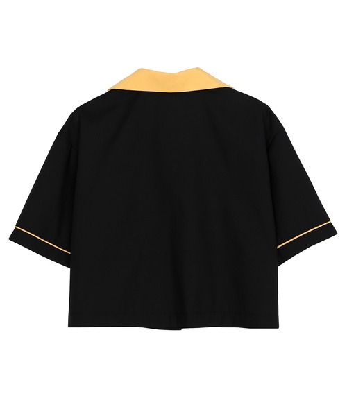 Figments(フィグメンツ)の「クロップドボーリングシャツ(シャツ/ブラウス・レディース・ブラック/ピンク/ブルー・FREE)」の15枚目の写真