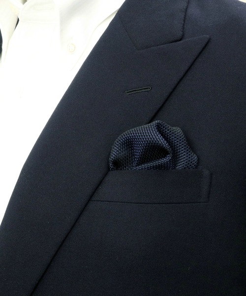 TOKYO SHIRTS(トウキョウシャツ)の「ベーシック ポケットチーフ(ポケットチーフ・メンズ・ネイビー/ダークブラウン/ワインレッド/ホワイト・FREE)」の1枚目の写真