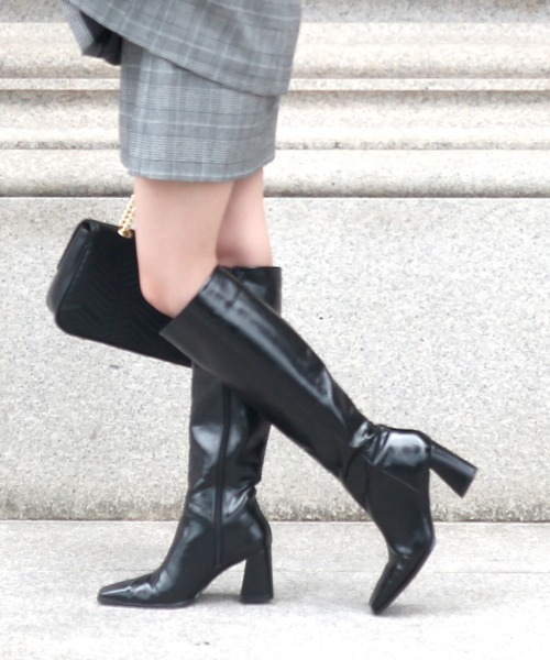 ROYAL PARTY（ロイヤルパーティー）の「ロングブーツ（ブーツ・レディース・ベージュ/ブラック/オフホワイト・MEDIUM/LARGE）」の17枚目の写真