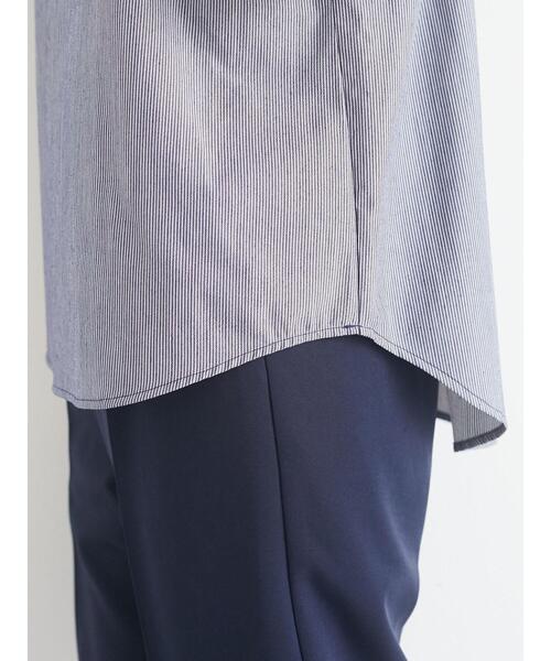 ELENCARE DUE（エレンカーレデュエ）の「ストライプフリルブラウス＊（シャツ/ブラウス・レディース・ネイビー/ブラウン・FREE）」の9枚目の写真