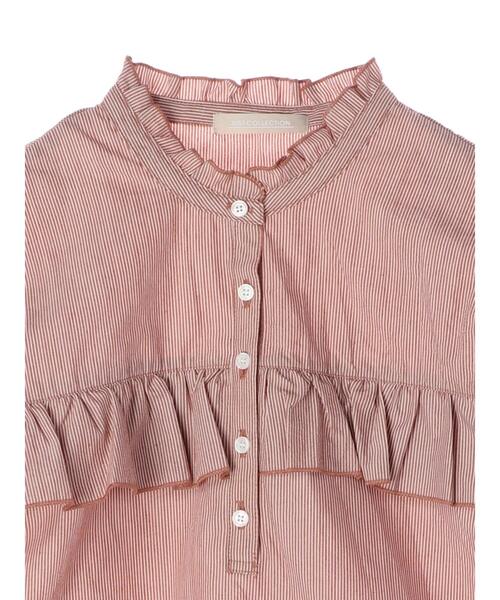 ELENCARE DUE（エレンカーレデュエ）の「ストライプフリルブラウス＊（シャツ/ブラウス・レディース・ネイビー/ブラウン・FREE）」の11枚目の写真