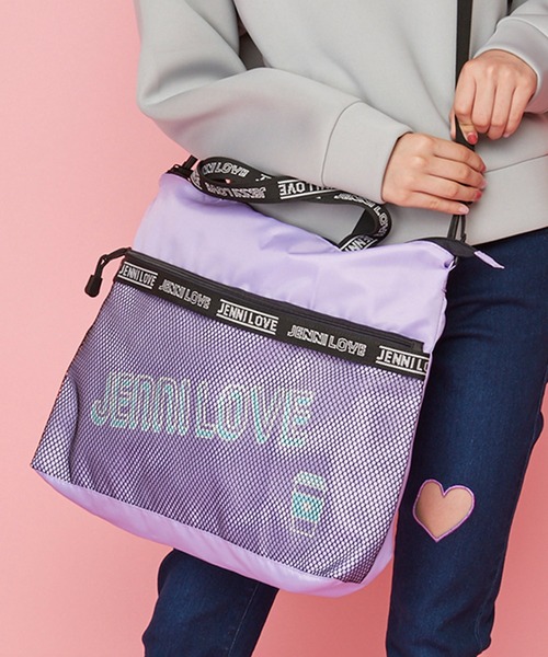 JENNI love(ジェニィラブ)の「2wayレッスンバッグ(ショルダーバッグ・キッズ・ブラック/ラベンダー/ミント・F)」の3枚目の写真