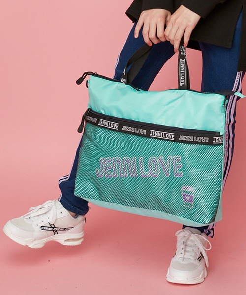 JENNI love(ジェニィラブ)の「2wayレッスンバッグ(ショルダーバッグ・キッズ・ブラック/ラベンダー/ミント・F)」の2枚目の写真